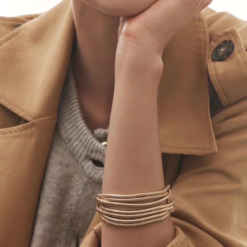 Anthropologie Gold Multi Chain Bracelet